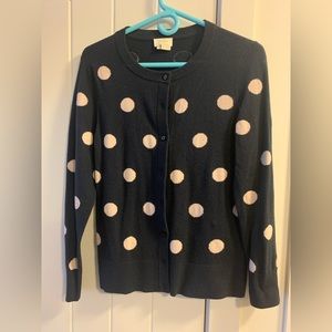 kate spade Black Cardigan with Pink Polka Dots